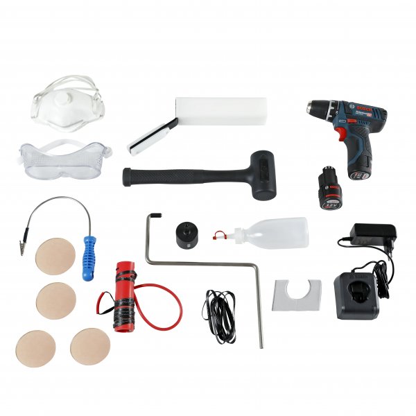 BAKO WORX tool set window opening according to DIN 14800-WKF with cordless drill