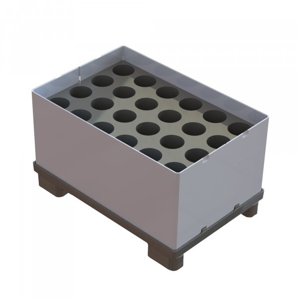 BAKO WORX large loading carrier for 24 steel oxygen cylinders, 6 l, Ø 145mm
