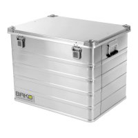 BAKO WORX MD aluminum transport box 800 x 600 x 610 mm