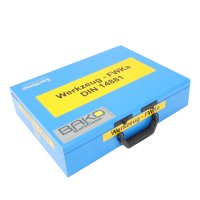 BAKO WORX hand tool set according to DIN 14881-FWKa, fully equipped in 2 Sortimo cases with foam inlays