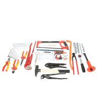 Werkzeugsatz Handwerkzeug nach DIN 14881-FWKa, komplett in 2 Sortimo-Koffern mit Schaumstoff-Inlays