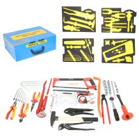 Werkzeugsatz Handwerkzeug nach DIN 14881-FWKa, komplett in 2 Sortimo-Koffern mit Schaumstoff-Inlays