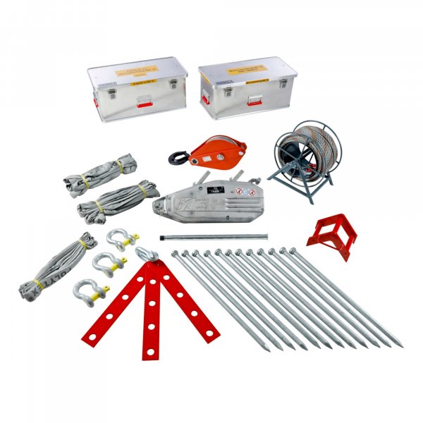BAKO WORX multi-purpose hoist box to DIN 14800-MZ 32, manufactured by GREIFZUG, fully equipped in 2 SafeCases