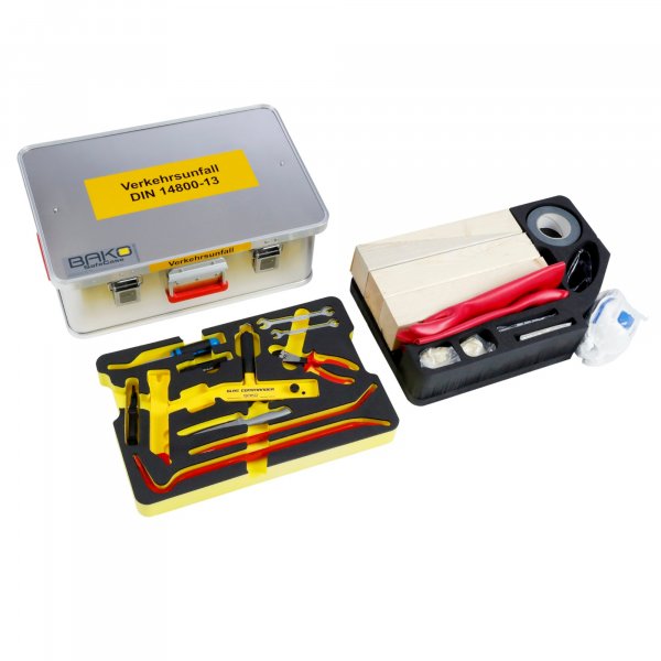 BAKO WORX tool case traffic accident according to DIN 14800-VUK, fully equipped in a SafeCase with a foam inlay